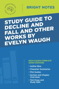 Study Guide to Decline and Fall and Other Works by Evelyn Waugh_cover