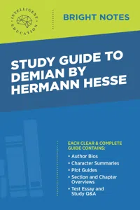 Study Guide to Demian by Hermann Hesse_cover