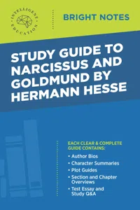 Study Guide to Narcissus and Goldmund by Hermann Hesse_cover