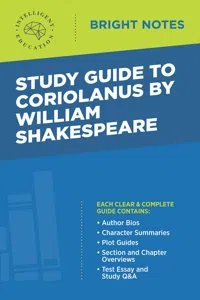 Study Guide to Coriolanus by William Shakespeare_cover