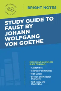 Study Guide to Faust by Johann Wolfgang von Goethe_cover