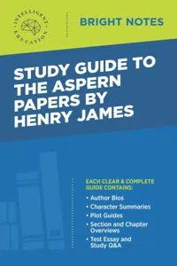 Study Guide to The Aspern Papers by Henry James_cover