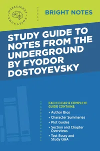 Study Guide to Notes From the Underground by Fyodor Dostoyevsky_cover