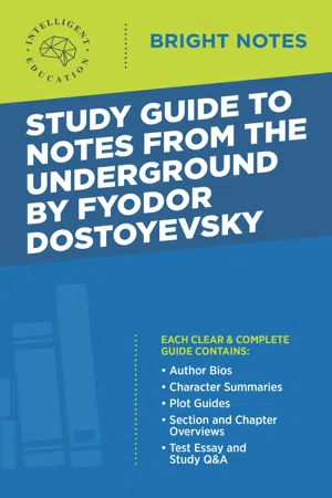 Study Guide to Notes From the Underground by Fyodor Dostoyevsky