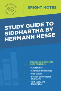 Study Guide to Siddhartha by Hermann Hesse_cover