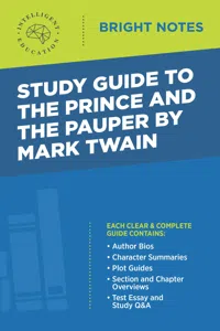 Study Guide to The Prince and the Pauper by Mark Twain_cover