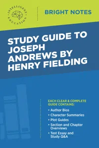 Study Guide to Joseph Andrews by Henry Fielding_cover