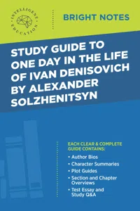 Study Guide to One Day in the Life of Ivan Denisovich by Alexander Solzhenitsyn_cover