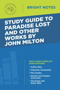 Study Guide to Paradise Lost and Other Works by John Milton_cover