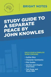 Study Guide to A Separate Peace by John Knowles_cover