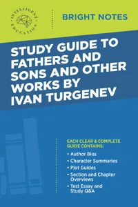 Study Guide to Fathers and Sons and Other Works by Ivan Turgenev_cover