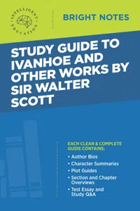 Study Guide to Ivanhoe and Other Works by Sir Walter Scott_cover