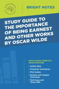 Study Guide to The Important of Being Earnest and Other Works by Oscar Wilde_cover