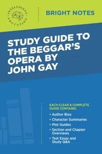 Study Guide to The Beggar's Opera by John Gay_cover