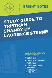 Study Guide to Tristram Shandy by Laurence Sterne_cover