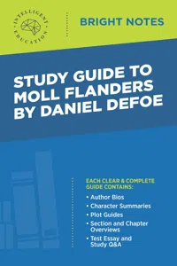 Study Guide to Moll Flanders by Daniel Defoe_cover