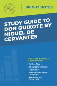 Study Guide to Don Quixote by Miguel de Cervantes_cover