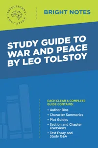 Study Guide to War and Peace by Leo Tolstoy_cover