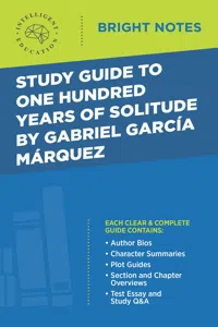 Study Guide to One Hundred Years of Solitude by Gabriel Garcia Marquez_cover