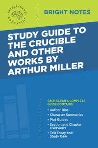 Study Guide to The Crucible and Other Works by Arthur Miller_cover