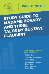 Study Guide to Madame Bovary and Three Tales by Gustave Flaubert_cover