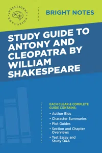 Study Guide to Antony and Cleopatra by William Shakespeare_cover