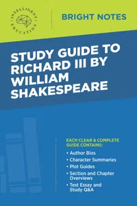 Study Guide to Richard III by William Shakespeare_cover