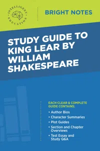 Study Guide to King Lear by William Shakespeare_cover