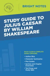 Study Guide to Julius Caesar by William Shakespeare_cover