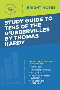 Study Guide to Tess of d'Urbervilles by Thomas Hardy_cover