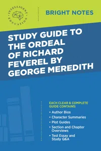 Study Guide to The Ordeal of Richard Feverel by George Meredith_cover