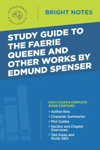 Study Guide to The Faerie Queene and Other Works by Edmund Spenser_cover