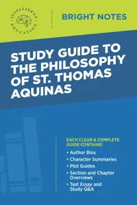 Study Guide to The Philosophy of St. Thomas Aquinas_cover