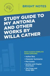 Study Guide to My Antonia and Other Works by Willa Cather_cover