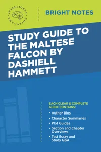 Study Guide to The Maltese Falcon by Dashiell Hammett_cover