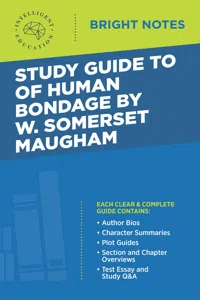 Study Guide to Of Human Bondage by W Somerset Maugham_cover