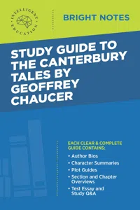 Study Guide to The Canterbury Tales by Geoffrey Chaucer_cover
