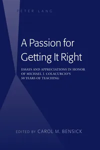 A Passion for Getting It Right_cover