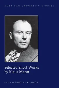 Selected Short Works by Klaus Mann_cover