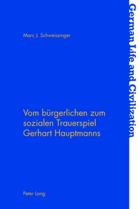 Vom bürgerlichen zum sozialen Trauerspiel Gerhart Hauptmanns_cover