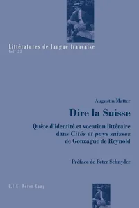 Dire la Suisse_cover