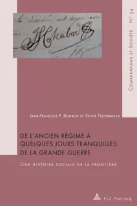 De l'Ancien Régime à quelques jours tranquilles de la Grande Guerre_cover