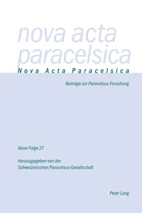 Nova Acta Paracelsica 27/2016_cover