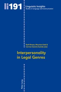 Interpersonality in Legal Genres_cover