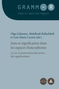 Sens et signification dans les espaces francophones_cover