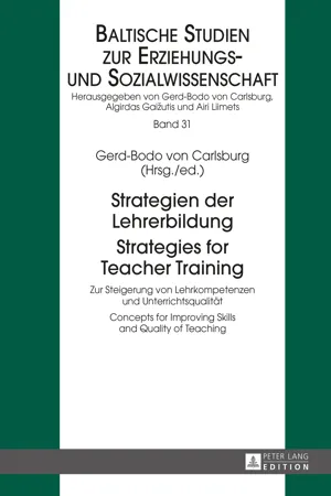 Strategien der Lehrerbildung / Strategies for Teacher Training