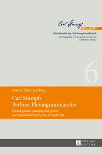 Carl Stumpfs Berliner Phonogrammarchiv_cover