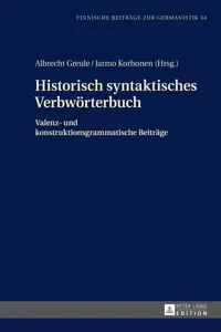 Historisch syntaktisches Verbwörterbuch_cover