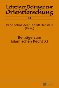 Beiträge zum Islamischen Recht XI_cover