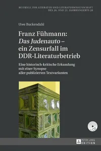 Franz Fühmann: «Das Judenauto» ein Zensurfall im DDR-Literaturbetrieb_cover